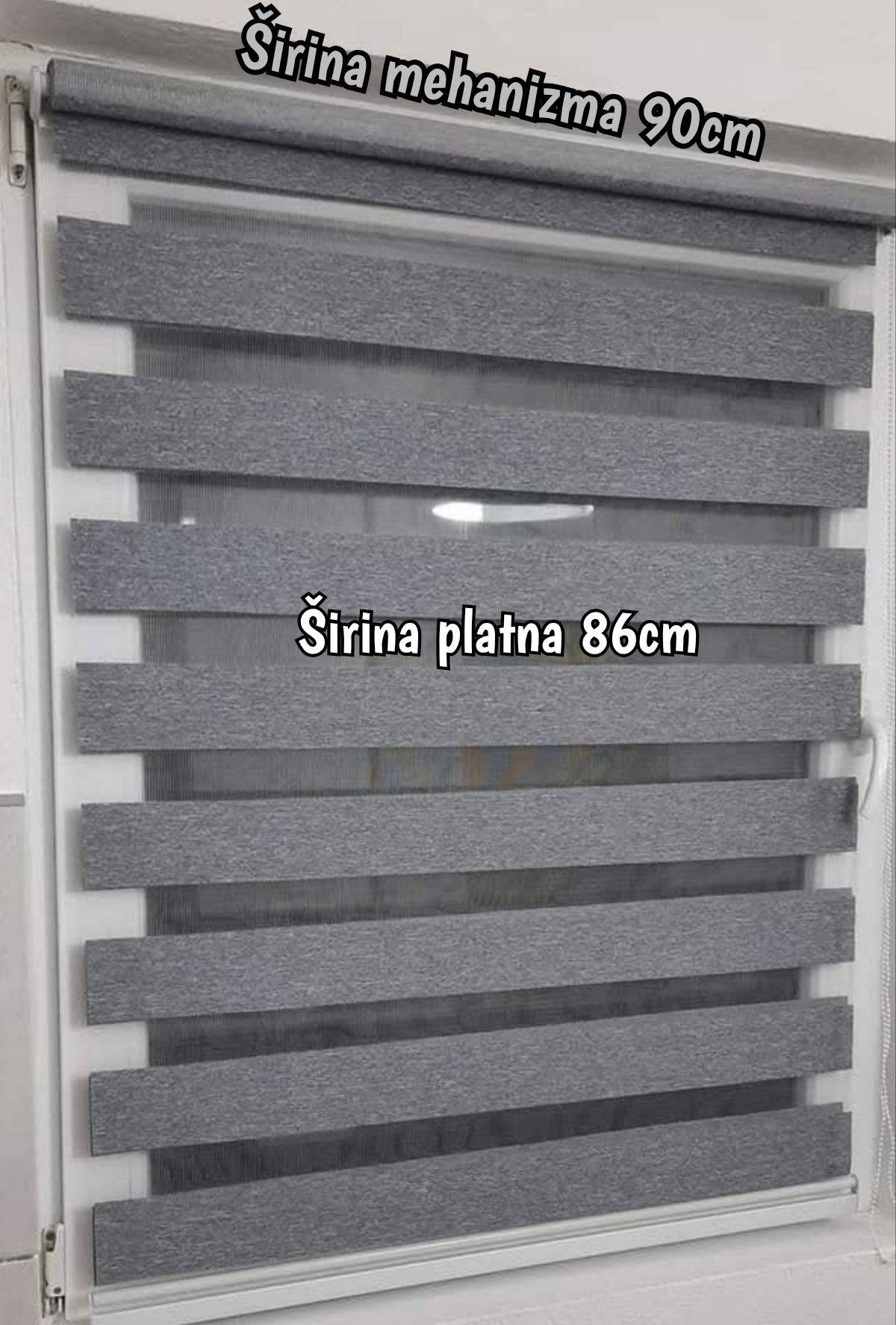 Zebra zavjese SIVA MAT (Na kačenje) - Slika 4